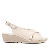 Muya Vienza 31028 Anatomik Kadın Sandalet Full Krem thumbnail 2