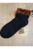 HAVLU TAY TÜYÜ  PATİK KABARTMALI KOKULU SICAK YILBAŞI YUMUŞAK SÜSLÜ LACİVERT ÇORAP 36-40 thumbnail 1