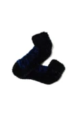 Termal Çorap Tüylü Kışlık Peluş Patik Şık Rahat Lacivert Siyah Ev-parti Çorabı thumbnail 4