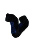 Termal Çorap Tüylü Kışlık Peluş Patik Şık Rahat Lacivert Siyah Ev-parti Çorabı thumbnail 5