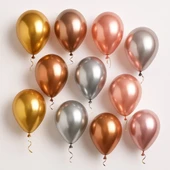 50 ADET BALON DOĞUM GÜNÜ PARTİ SÜS EĞLENCE 11 inç 28 cm METALİK KARIŞIK RENK HEDİYE thumbnail 6