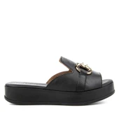 Hush Puppies Asan 624219 Hakiki Deri Kadın Terlik Siyah thumbnail 2