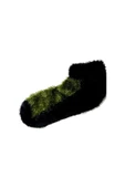 Tüylü Kışlık Termal Çorap Dikişsiz Peluş Patik Şık Rahat Yeşil Siyah Ev-parti Çorabı thumbnail 2