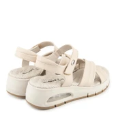 Muya Plivati Airmax Topuk Dik. Memory Foam Kadın Sandalet Krem thumbnail 4