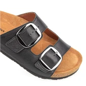 Hush Puppies Chioma 625210 Hakiki Deri Kadın Terlik Siyah thumbnail 3