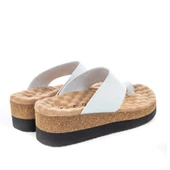 Muya Hora 34226 Parmak Arası Masaj Taban Anatomik Kadın Terlik Beyaz thumbnail 4