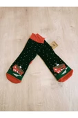 Yılbaşı Konseptli Uzun Içi Havlulu Renkli Çorap Kışlık Yeni Yıl Hediyelik Kadın Çorabı thumbnail 2