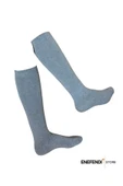 ANNE ÇORABI DİZALTI LÜX KALİTELİ PAMUKLU BURUN DİKİŞSİZ SIKMAYAN LASTİK ESNEK KADIN ÇORAP GRİ thumbnail 3