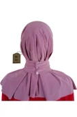 Çıtçıtlı Hijab , Penye , Tesettür , Çıtçıtlı Model , Pratik, Leylak thumbnail 4