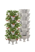 Yonca Bahçe Kulesi - Gri Katlı Saksı thumbnail 1