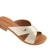 Muya Costa 35004 Kadın Abiye Terlik Altın thumbnail 3