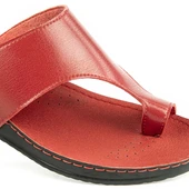 Muya Ara Anatomik Parmak Arası Kadın Terlik Kırmızı thumbnail 4