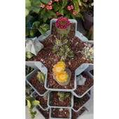 Yonca Bahçe Kulesi - Gri Katlı Saksı thumbnail 4