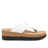 Muya Hora 34226 Parmak Arası Masaj Taban Anatomik Kadın Terlik Beyaz thumbnail 2