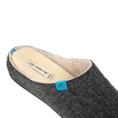 Muya Smil 36800 Anatomik Keçe Erkek Terlik Füme thumbnail 3