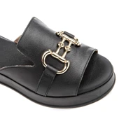 Hush Puppies Asan 624219 Hakiki Deri Kadın Terlik Siyah thumbnail 3