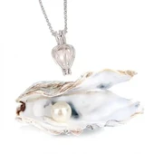 Gerçek İstiridye İçinde İnci Kolye thumbnail 5