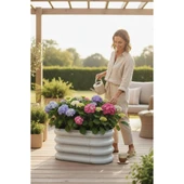 Modüler Yükseltilmiş Bahçe Yatağı Yükseltilmiş Sebze Yatağı Çiçeklik No:0 (60X34) Gri thumbnail 1