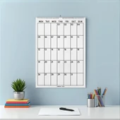2026 Aylık Planlayıcı Duvar Takvimi, Minimal ve İşlevsel Tasarım, 33 x 48 cm, A4 thumbnail 1