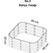 Modüler Yükseltilmiş Bahçe Yatağı Yükseltilmiş Sebze Yatağı No:3 (85X85) Bej thumbnail 3