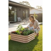 Modüler Yükseltilmiş Bahçe Yatağı Yükseltilmiş Sebze Yatağı No:3 (85X85) Bej thumbnail 2