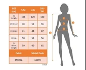 MDB Kadın Uzun Kollu Bisiklet Yaka Yandan Bağlamalı Uzun Modal Elbise thumbnail 4