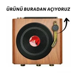 Meier  M-1317BT Özel Tasarım Ahşap Görünümlü Retro Vintage Nostaljik Radyo & Bluetootlu Mini Fm Radyo thumbnail 6