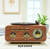 Meier  M-1317BT Özel Tasarım Ahşap Görünümlü Retro Vintage Nostaljik Radyo & Bluetootlu Mini Fm Radyo thumbnail 2