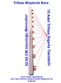 MUTLUSAN İğne Tip Trifaze Müşterek Otomat Barası 10 Modül 52Cm thumbnail 2
