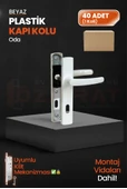 PVC Pimapen Plastik Oda Kapı Kolu – Beyaz – (40 Takım) thumbnail 1