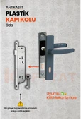 PVC Pimapen Plastik Oda Kapı Kolu – Antrasit – (1 Takım) thumbnail 3