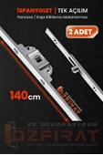 140cm Tek Açılım İspanyolet – PVC Pimapen Kapı Pencere Kilidi – (2 Adet) thumbnail 1