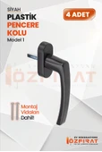 Pimapen PVC Pencere Kolu – Plastik – Siyah – Model 1 – (4 Adet) thumbnail 1