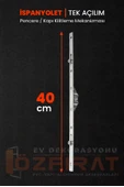 40cm Tek Açılım İspanyolet – PVC Pimapen Kapı Pencere Kilidi – (1 Adet) thumbnail 2