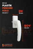 Pimapen PVC Pencere Kolu – Plastik – Beyaz – Model 2 – (2 Adet) thumbnail 2
