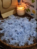 Pratikbox Mini Fiyonk / Tül 1cm'lik / Hediyelik / Süsleme / Mavi Renk / 50 Adet / thumbnail 1