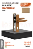 PVC Pimapen Plastik Oda Kapı Kolu – Altınmeşe/Kahverengi – (40 Takım) thumbnail 1