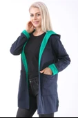 Günlük Renkli Kapüşonlu Spor Kadın Ceket thumbnail 1