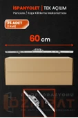 60cm Tek Açılım İspanyolet – PVC Pimapen Kapı Pencere Kilidi – (25 Adet) thumbnail 1