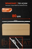 80cm Tek Açılım İspanyolet – PVC Pimapen Kapı Pencere Kilidi – (25 Adet) thumbnail 1