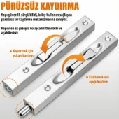 Paslanmaz Çelik 20 cm Gömme Kapı Sürgüsü Gizli Sessiz Çalışan Dayanıklı Kapı Kilitleme Mekanizması thumbnail 8
