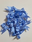 Pratikbox Fiyonk / Saten 2cm'lik / Hediyelik / Süsleme / Mavi Renk / 35Adet /Silikonlu thumbnail 4