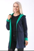 Günlük Renkli Kapüşonlu Spor Kadın Ceket thumbnail 2
