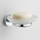 Vidalı Sabunluk Banyo Tuvalet Mutfak İçin Krom Duvar Tipi  Şık Metal Dayanıklı Tasarım Aksesuar thumbnail 3