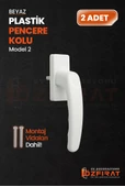Pimapen PVC Pencere Kolu – Plastik – Beyaz – Model 2 – (2 Adet) thumbnail 1
