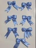 Pratikbox Fiyonk / Saten 2cm'lik / Hediyelik / Süsleme / Mavi Renk / 35Adet /Silikonlu thumbnail 3