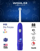 Wohler Değiştirilebilir Başlıklı Pilli Erkek Çocuk Diş Fırçası 3+ , Fda Onaylı thumbnail 1