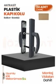 PVC Pimapen Plastik Balkon Kapı Kolu – Barelsiz – Antrasit – (40 Takım / 1 Koli) thumbnail 1