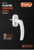 Pimapen PVC Pencere Kolu – Plastik – Beyaz – Model 1 – (5 Adet) thumbnail 1