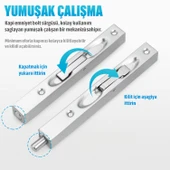 Paslanmaz Çelik 20 cm Gömme Kapı Sürgüsü Gizli Sessiz Çalışan Dayanıklı Kapı Kilitleme Mekanizması thumbnail 4